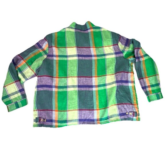 Polo Ralph Lauren 4XLT Mens Check Linen Harrington Plaid Madras Jacket Big Tall - Picture 6 of 11